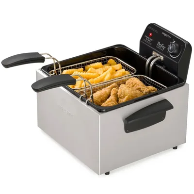 Freidora Presto 05466 de acero inoxidable con doble cesta Pro Fry