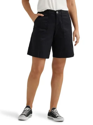 Shorts Bermuda Ultra Lux Comfort para Mujer Lee Negro Talle 10