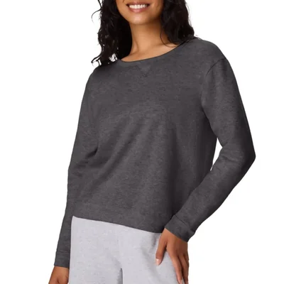 Sudadera Hanes de Cuello Redondo Talla Grande Gris Pizarra