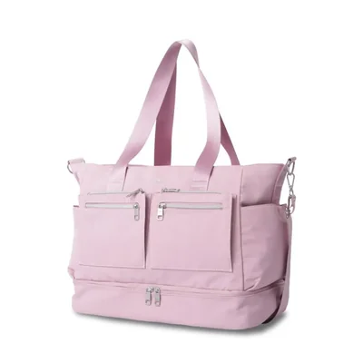 Bolsa de Dama - Mujer Duffle Totto Duffle Sahara Rosa con Porta Laptop 16" y Correas Ajustables