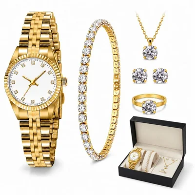 Reloj OLEVS acero lujo dama dorado