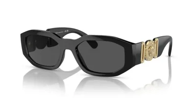 Gafas de sol Versace Man con montura negra y lentes gris oscuro de 53 mm