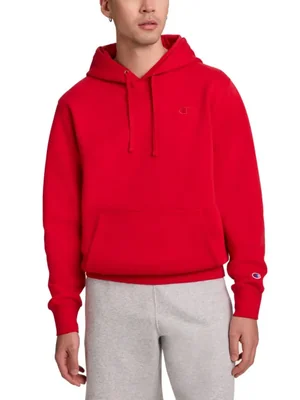 Sudadera Champion talla mediana color Rojo Tango (forro de vellón)