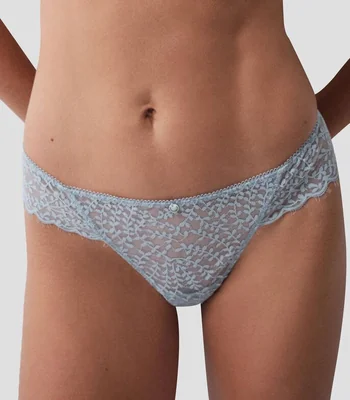 Bikini liso con encaje Mujer