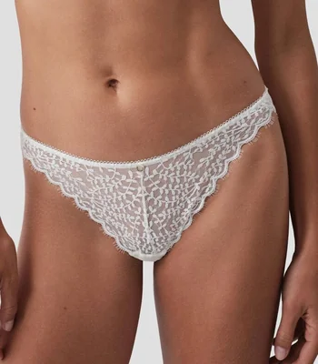 Bikini liso con encaje Mujer