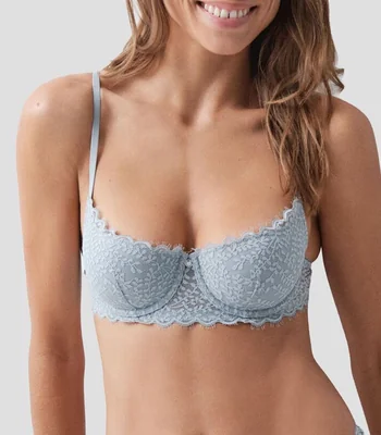 Brasier liso con encaje