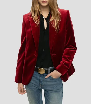 Saco sastre Vavy Velvet de terciopelo Mujer