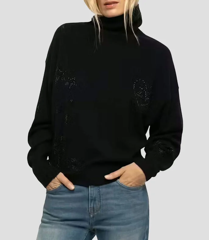 Suéter Souly WS cuello tortuga de manga larga Mujer