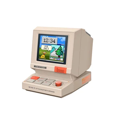 Divoom MiniToo Bocina Bluetooth Estilo PC Retro, Pantalla de Píxel Art