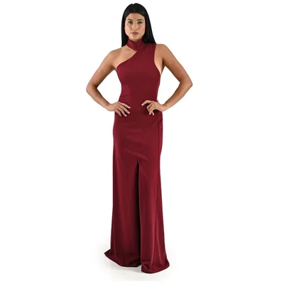 Vestido de Fiesta Largo Liso Pink Gallery para Mujer