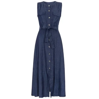 Maxi Vestido Liso Ecof Ecofashion para Mujer