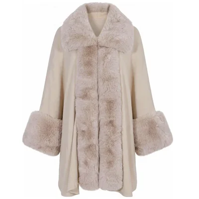 Capa Larga con Peluche Ecof Ecofashion para Mujer