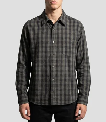 Camisa a cuadros manga larga Hombre