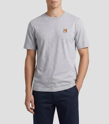 Playera cuello redondo manga corta jaspeada Hombre