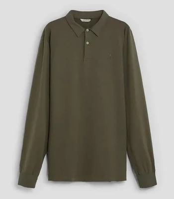Playera Tipo Polo Manga Larga Scsoft Lisa Hombre