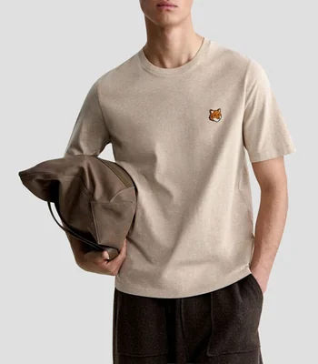 Playera cuello redondo manga corta jaspeada Hombre