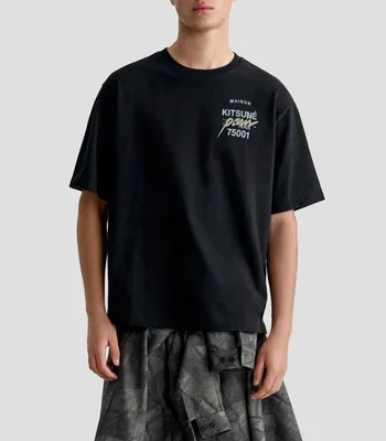 Playera cuello redondo manga corta estampada Hombre