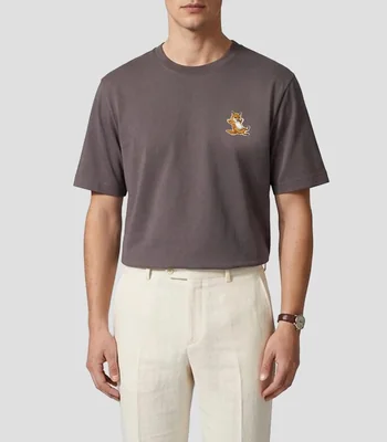 Playera cuello redondo manga corta lisa Hombre