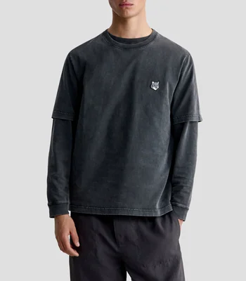 Playera cuello redondo manga corta deslavada Hombre