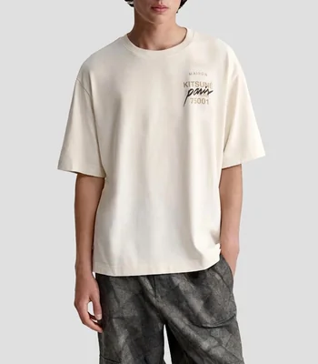 Playera cuello redondo manga corta estampada Hombre