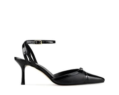 Zapatillas De Tacón Davenia De Piel Para Dama Mod. Celina Negro