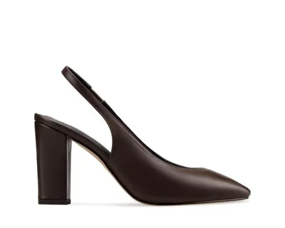 Zapatillas De Tacón Davenia De Piel Para Dama Mod. Ariel Chocolate
