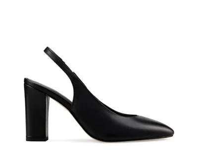 Zapatillas De Tacón Davenia De Piel Para Dama Mod. Ariel Negro