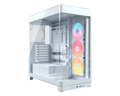 Gabinete Pc Corsair Frame 4500x Rs R Color Blanco Mid Tower Atx E Atx Cristal Panoramico Curvo Argb