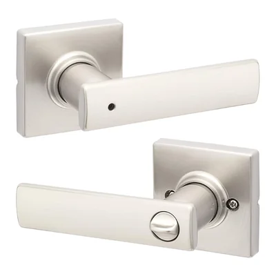 Manilla De Puerta Kwikset Breton Interior Privacy Con Cerradura Niquelada - Venta Internacional.