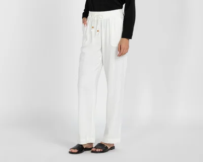 Pantalón Ancho Sahara Blanco para Mujer