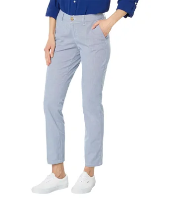 Pantalones Tommy Hilfiger Hampton Chino Stripe Azul/blanco Talla 14 - Venta Internacional.