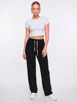 Pants Slim Fit Shendy Vendy Negro Jogger Corte Deportivo Para Mujer