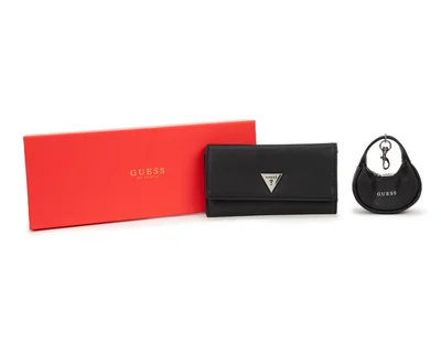 Cartera para Mujer Guess Negra con Mini Bolsa