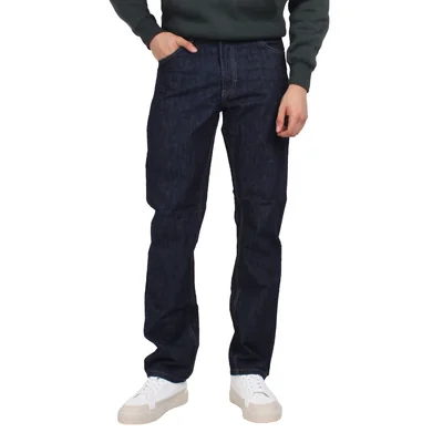 Pantalón De Hombre Hapy Recto Mezclilla Azul Marino Suavisado