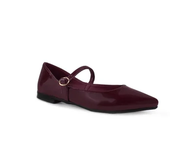 Balerina Color Vino Puntal Material Charol
