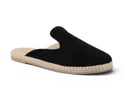 Alpargata Gabriela's Negro Tipo Mule Planos Comodos Destalonados Moda Casual 4550104