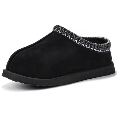 Pantuflas Gdazzio Para Mujer Negro Peluche - Venta Internacional.