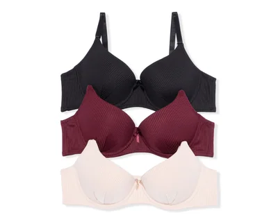 Brasier Media Copa Acanalado Beauty Secret 3 Pack