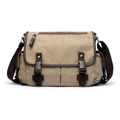 Bolso para Hombre Bandolera de Lona Color Caqui