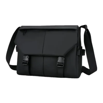 Bolso Bandolera Para Hombre Mensajero Grande Color Negro