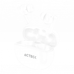 Acteck Audífonos Intrauriculares con Micrófono Flow Pro EF990W, Inalámbrico, Bluetooth, Cancelación de Ruido, Blanco