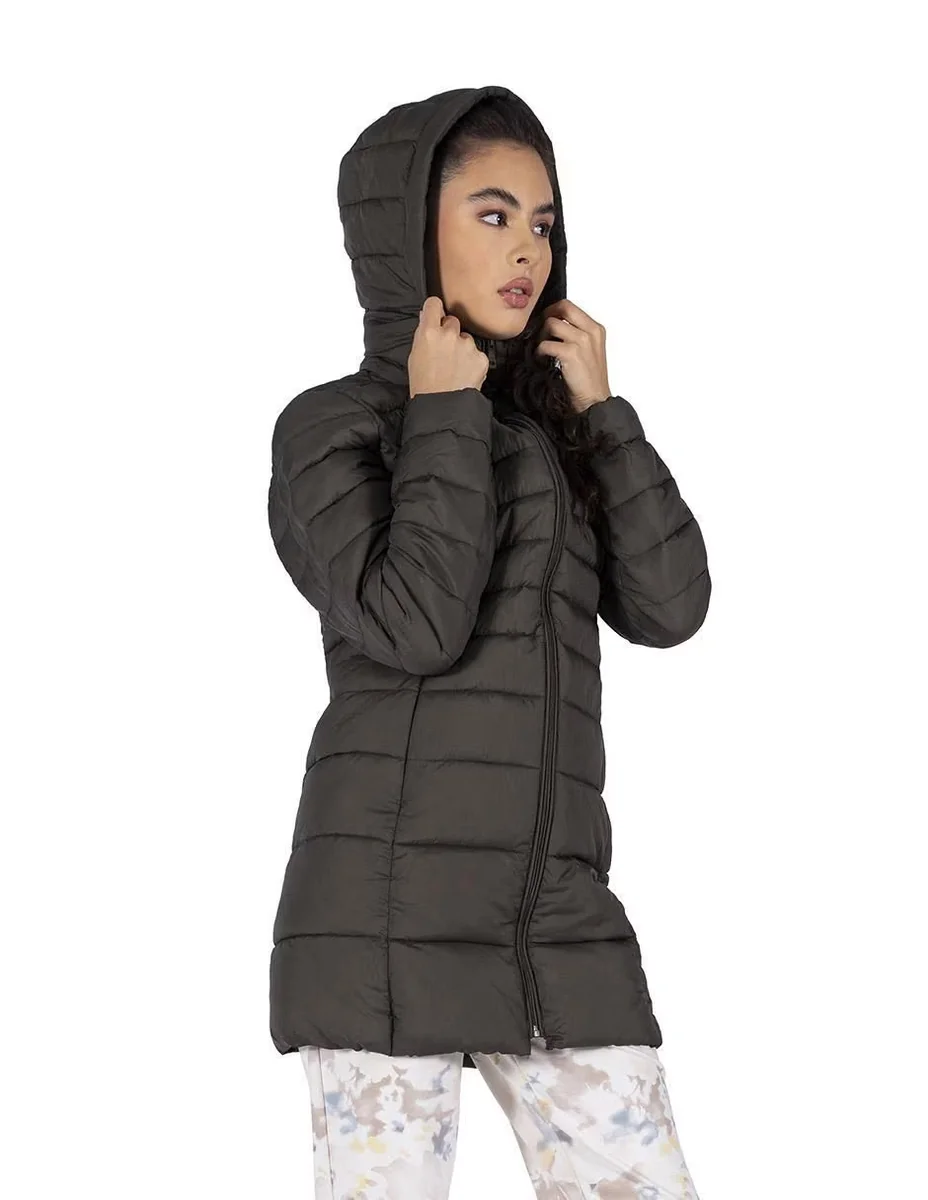 Chamarra acolchada Alysh impermeable para mujer M Verde militar