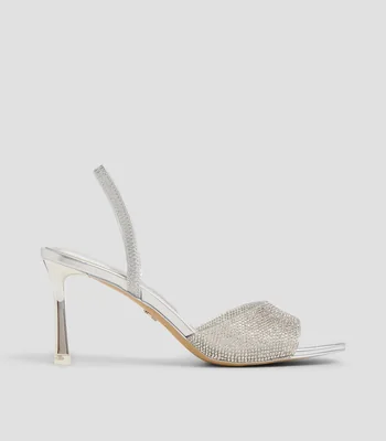 Sandalias Slingback con tacón medio de aguja Mujer