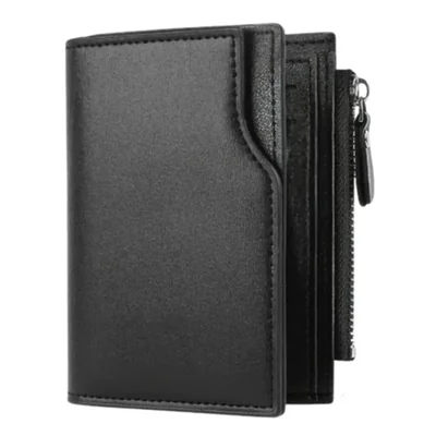Cartera de Caballero Con Monedero Color Negro