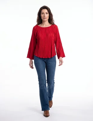 Blusa manga larga para mujer