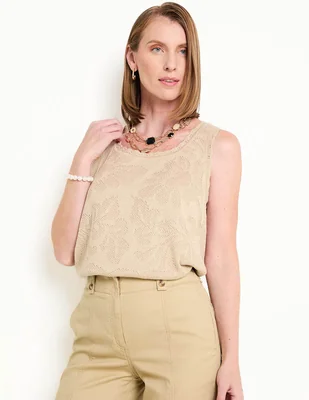 Top cuello redondo