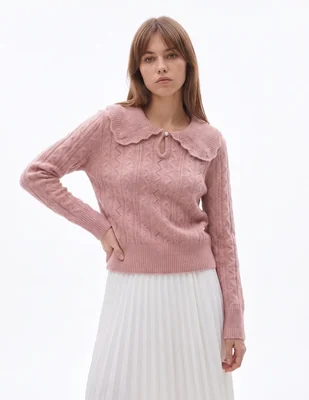 Suéter cuello Peter Pan para mujer