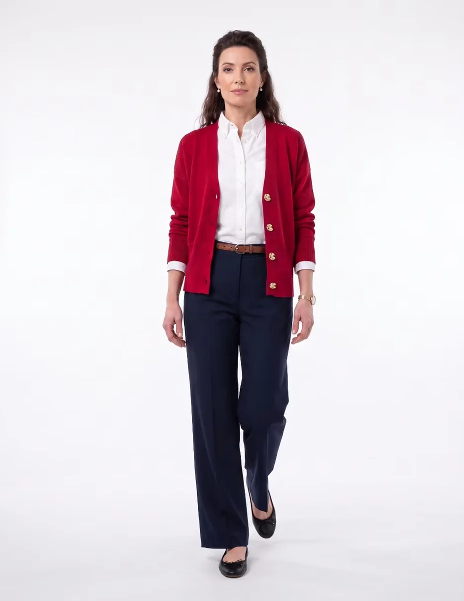 Suéter cuello V para mujer