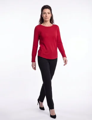 Suéter cuello ojal para mujer