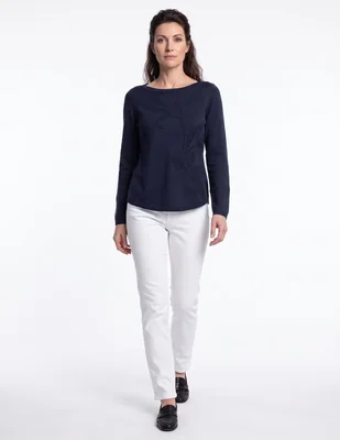 Suéter cuello ojal para mujer